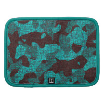 Teal Black Military Camo Rickshaw Folio Organizer
