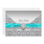 Teal Blue All Occasion Party Invitation Template