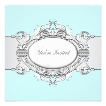 Teal Blue All Occasion Party Invitation Template