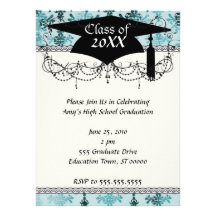 teal blue and aqua distressed damask personalized announcement