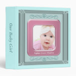 Teal Blue Pink Photo Frame Baby Girl Photo Album Binders
