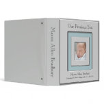 Teal Blue  Silver Baby Boy Photo Album binders