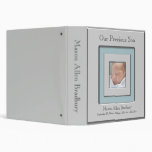Teal Blue  Silver Baby Boy Photo Album Vinyl Binder