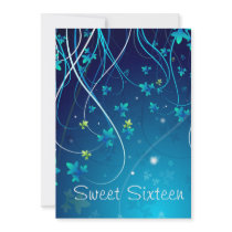 Teal Blue Swirls Sweet Sixteen Party