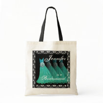 TEAL BLUE TURQUOISE Bridesmaid Dresses Canvas Bag