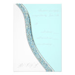 Teal Blue Wedding RSVP Invitation