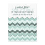 Teal Blue Zig Zag Save The Date Postcard