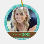 Teal & Brown Photo Graduation 2012 Keepsake Christmas Tree Ornaments