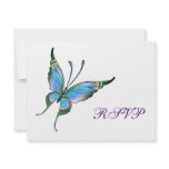 Teal Butterfly RSVP Any Colour Background