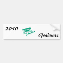 Teal Cap & Diploma Bumper Sticker
