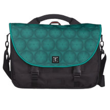 Teal Circles Pattern G222 Laptop Bags