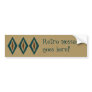 Teal & Copper Retro Diamond Trio Bumper Sticker