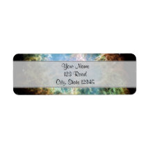 Teal Crab Nebula Custom Return Address Label