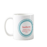 Teal custom bridesmaid bachelorette coffee mug