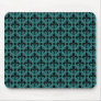 Teal Fancy Fleur de lis Mousepad
