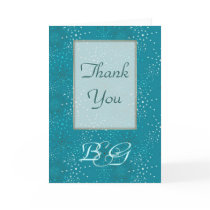 Teal Galaxy WEDDING Thank-You card
