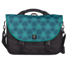 Teal Geometric Pattern G303 Laptop Messenger Bag