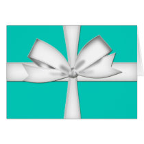 Teal Gift Card with Bow