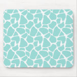 Teal Giraffe Print Mousepad