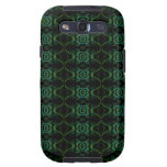 Teal, Green and black floral pattern. Galaxy S3 Covers
