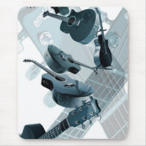 Teal Guitar Collection Mouse Mats