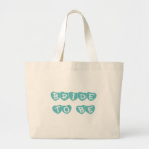 Teal Hearts Bride to Be Canvas Bags