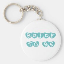 Teal Hearts Bride to Be Keychains
