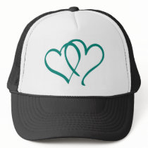 Teal Hearts Trucker Hat
