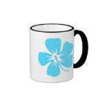 Teal Hibiscus Coffee Mugs