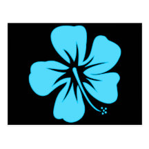 Teal Hibiscus Post Card