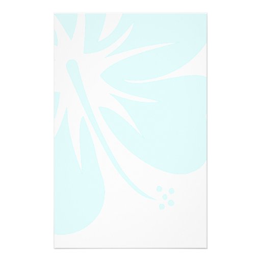 Teal Hibiscus Stationery
