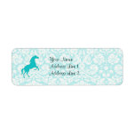 Teal Horse Custom Return Address Labels