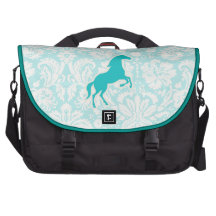 Teal Horse Laptop Commuter Bag