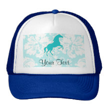 Teal Horse Mesh Hat