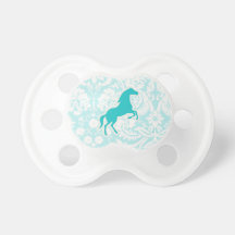 Teal Horse Pacifier
