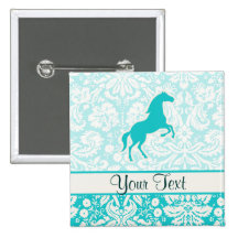 Teal Horse Pin