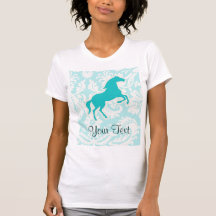 Teal Horse T Shirt