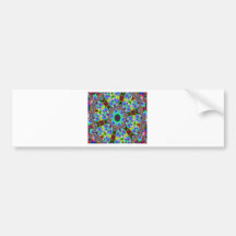 Teal Kaleidiscope Bumper Stickers