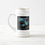 Teal Masquerade Mask Halloween Party Stein Mug