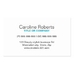 Teal modern generic simple elegant personal business card