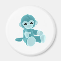 Teal Monkey Magnets
