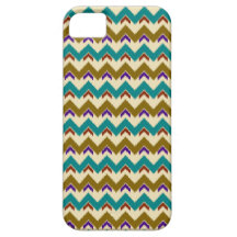 Teal Native Tribal Chevron Pattern iPhone 5 Case