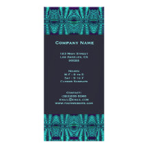 Teal Navy Abstract Custom Rack Card