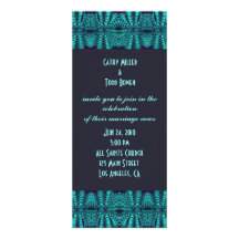 Teal Navy Abstract Invitation