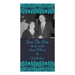 Teal Navy Abstract Photo Cards