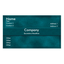 Teal Parchment Business Card
