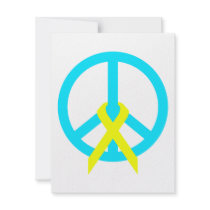 Teal Peace Ribbon