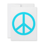 Teal peace sign invitations