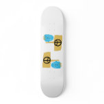Teal Peace Sign skateboards