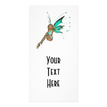 Teal Pixie 3D -1 Photo Greeting Card
